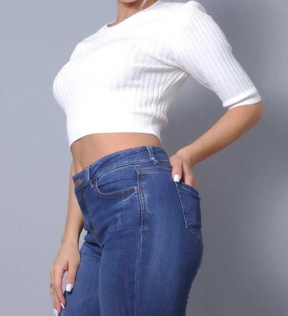Luna Cropped Skit Sweater