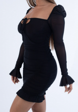 Load image into Gallery viewer, Selena Sheer Mesh Dress (BLACK)
