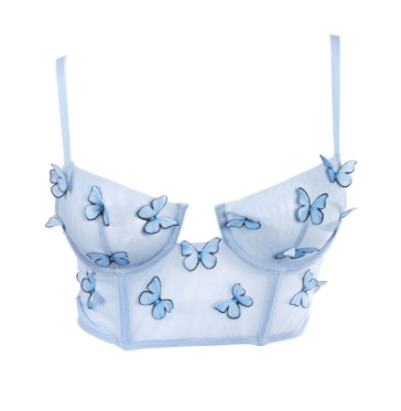 ButterFly Corset Top (BABY BLUE)