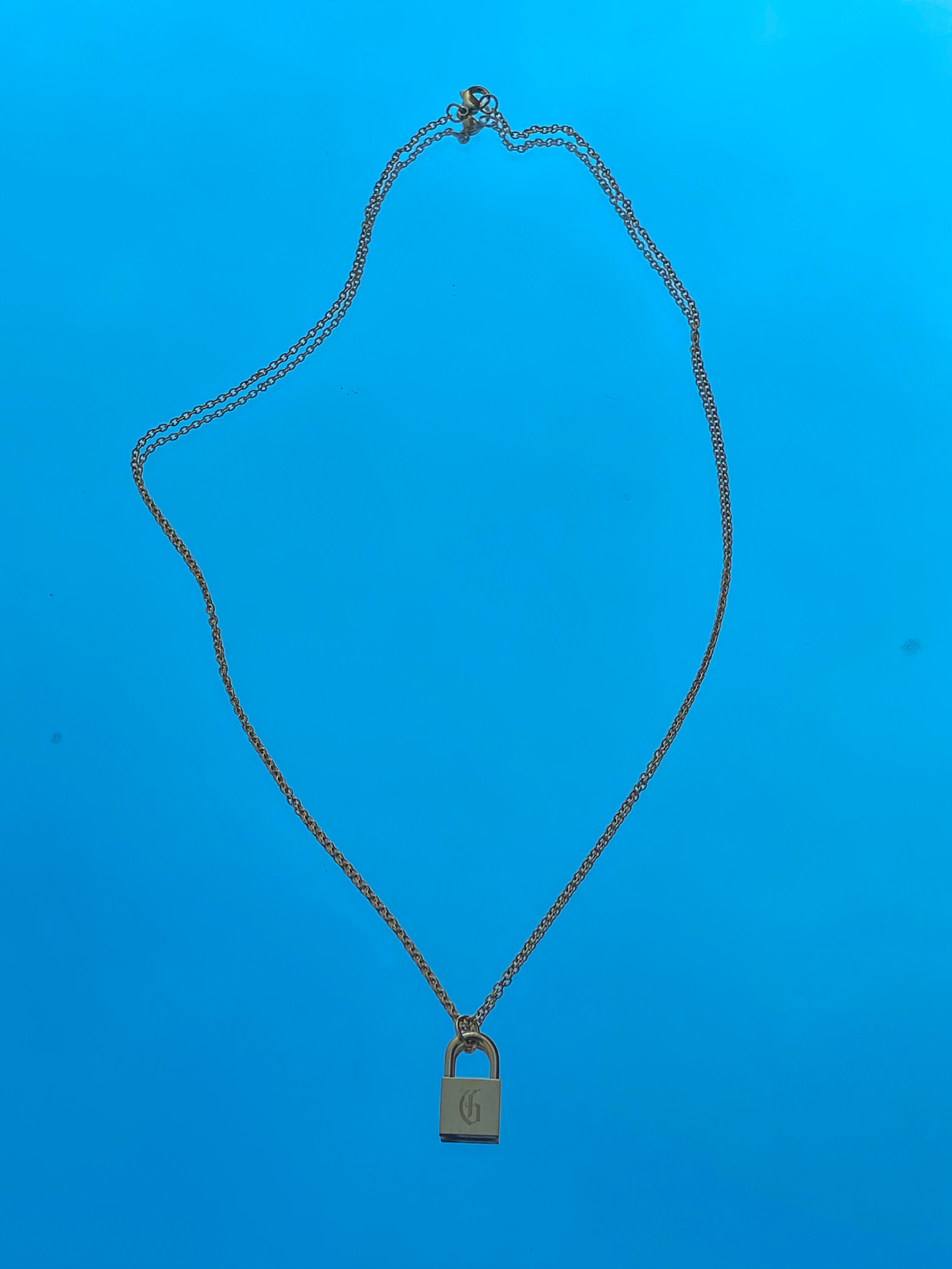 G Letter Locket Necklace