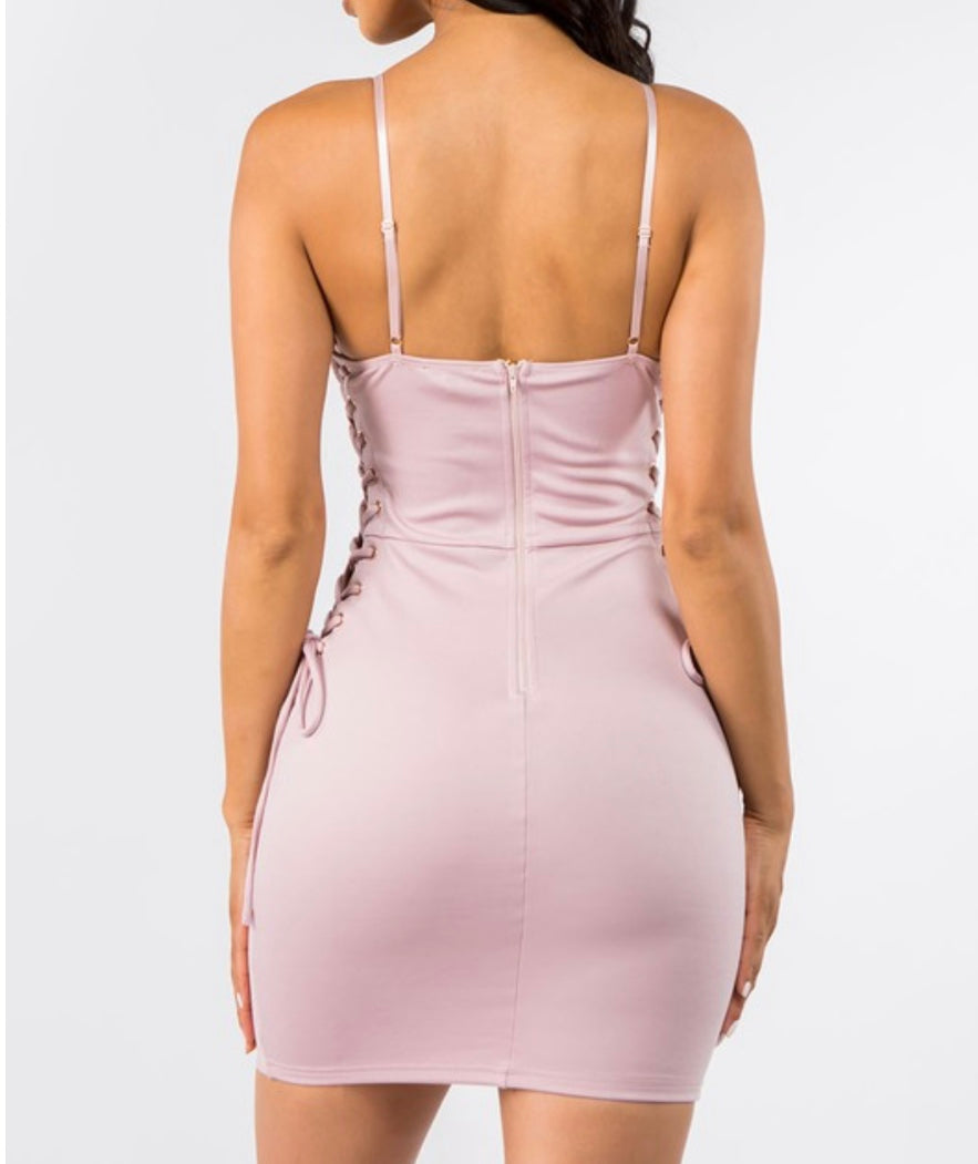 Loretta Lace-Up Dress