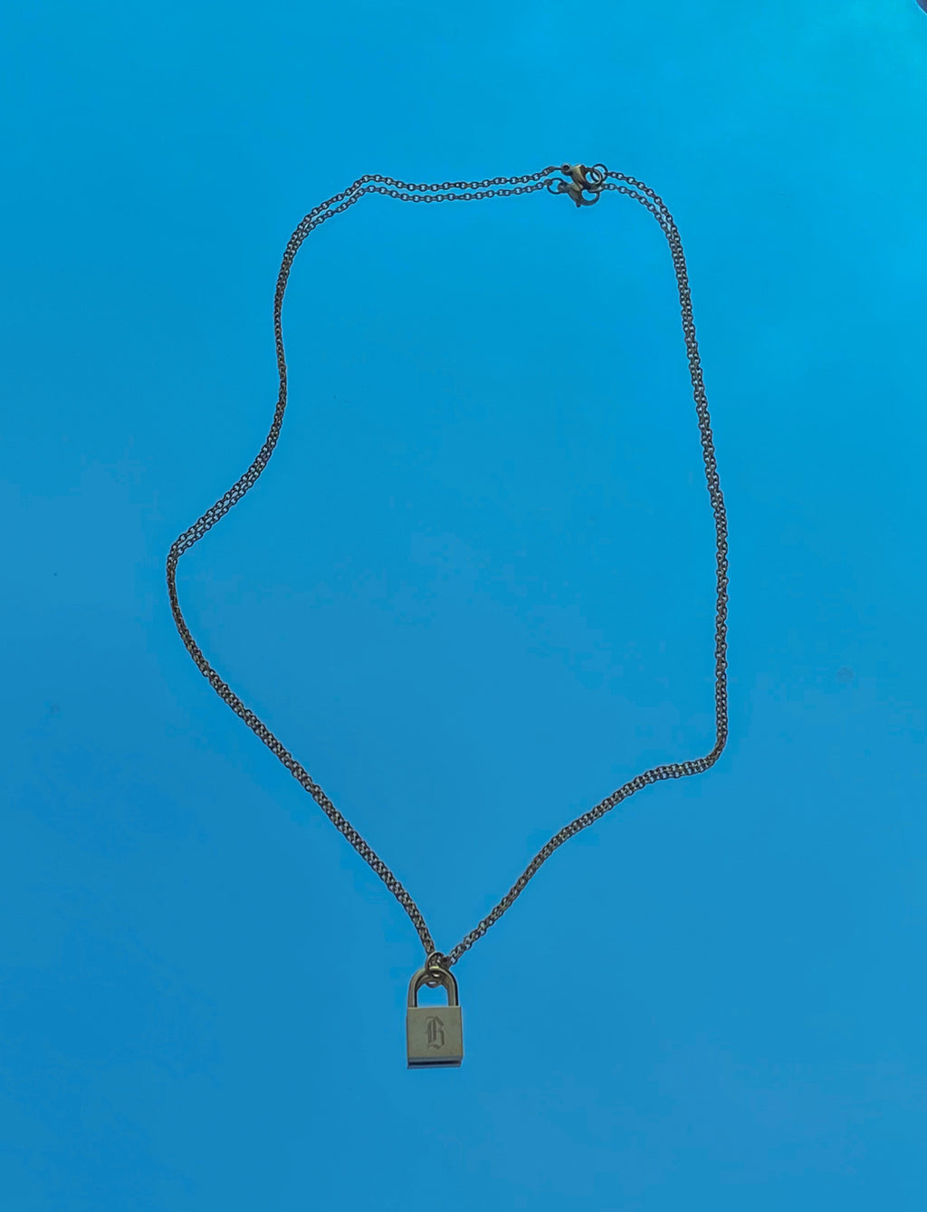 B Letter Locket Necklace
