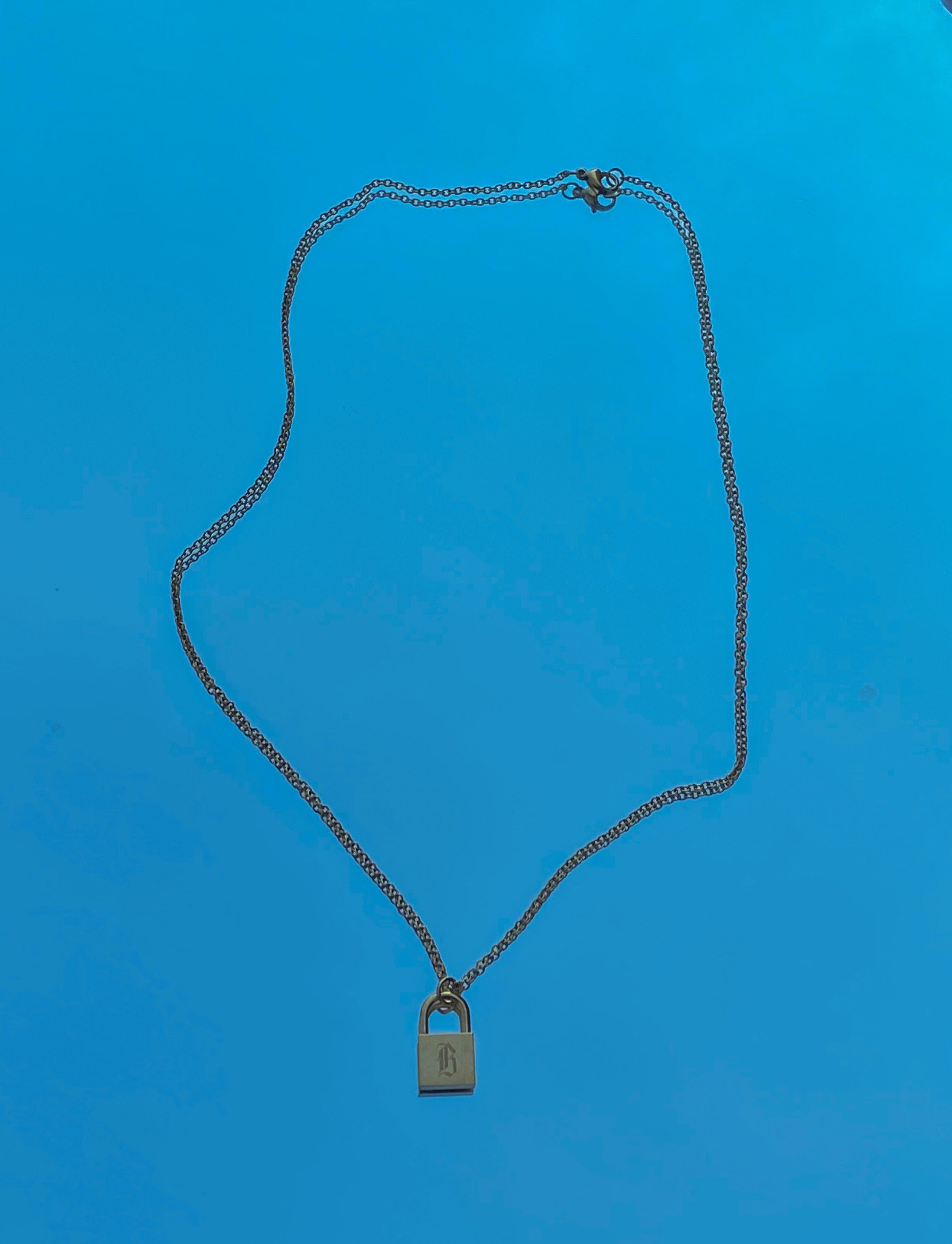 B Letter Locket Necklace