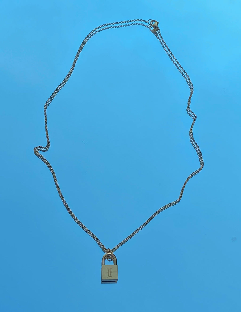 E Letter Locket Necklace