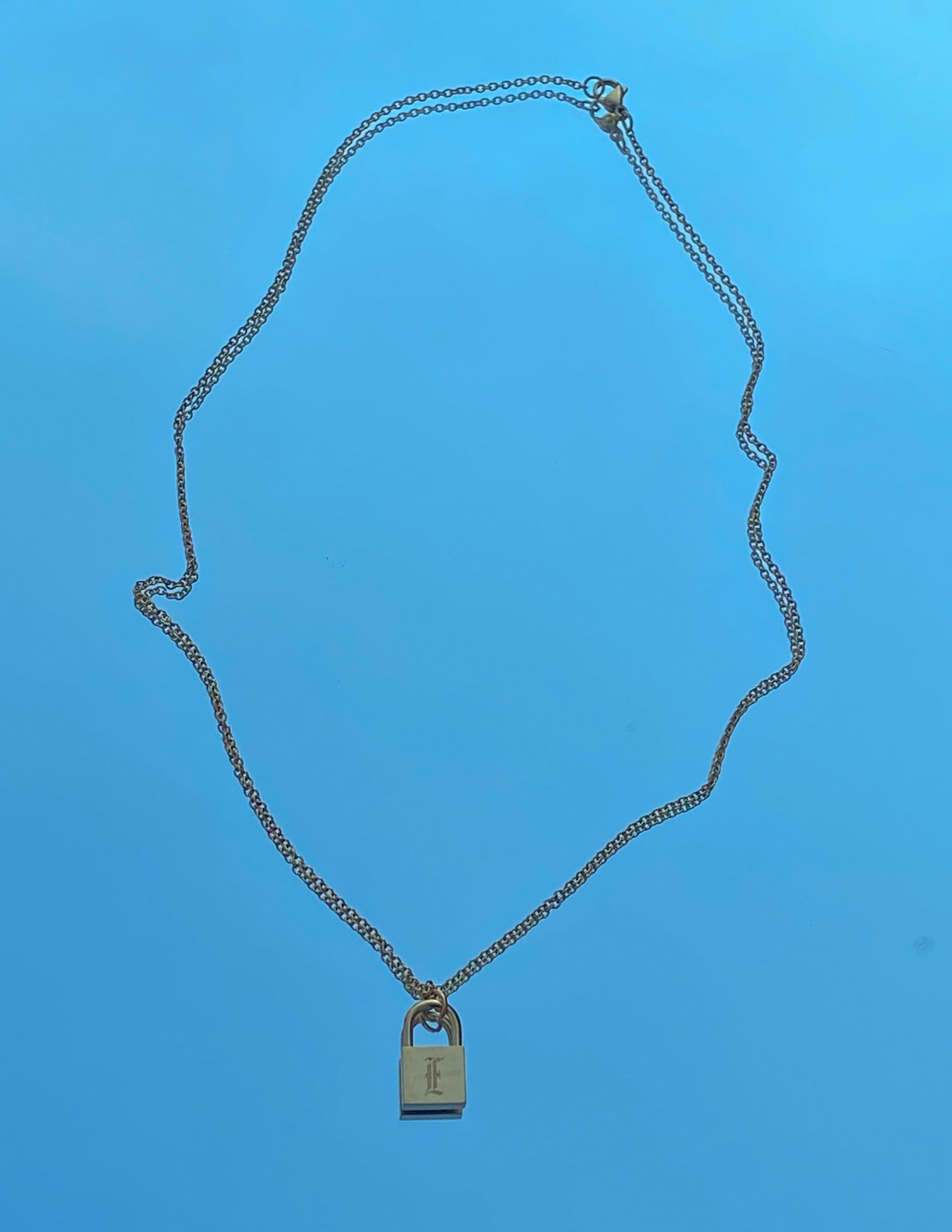 E Letter Locket Necklace