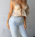 Lilly Satin Split Tank Top
