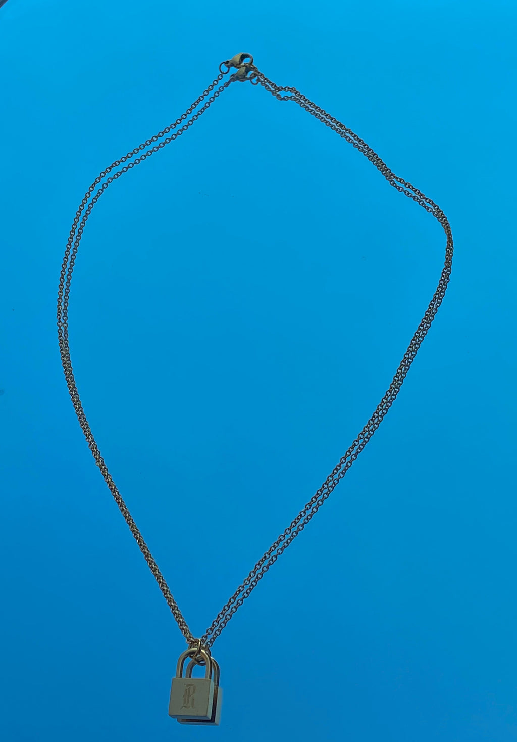 R Letter Locket Necklace