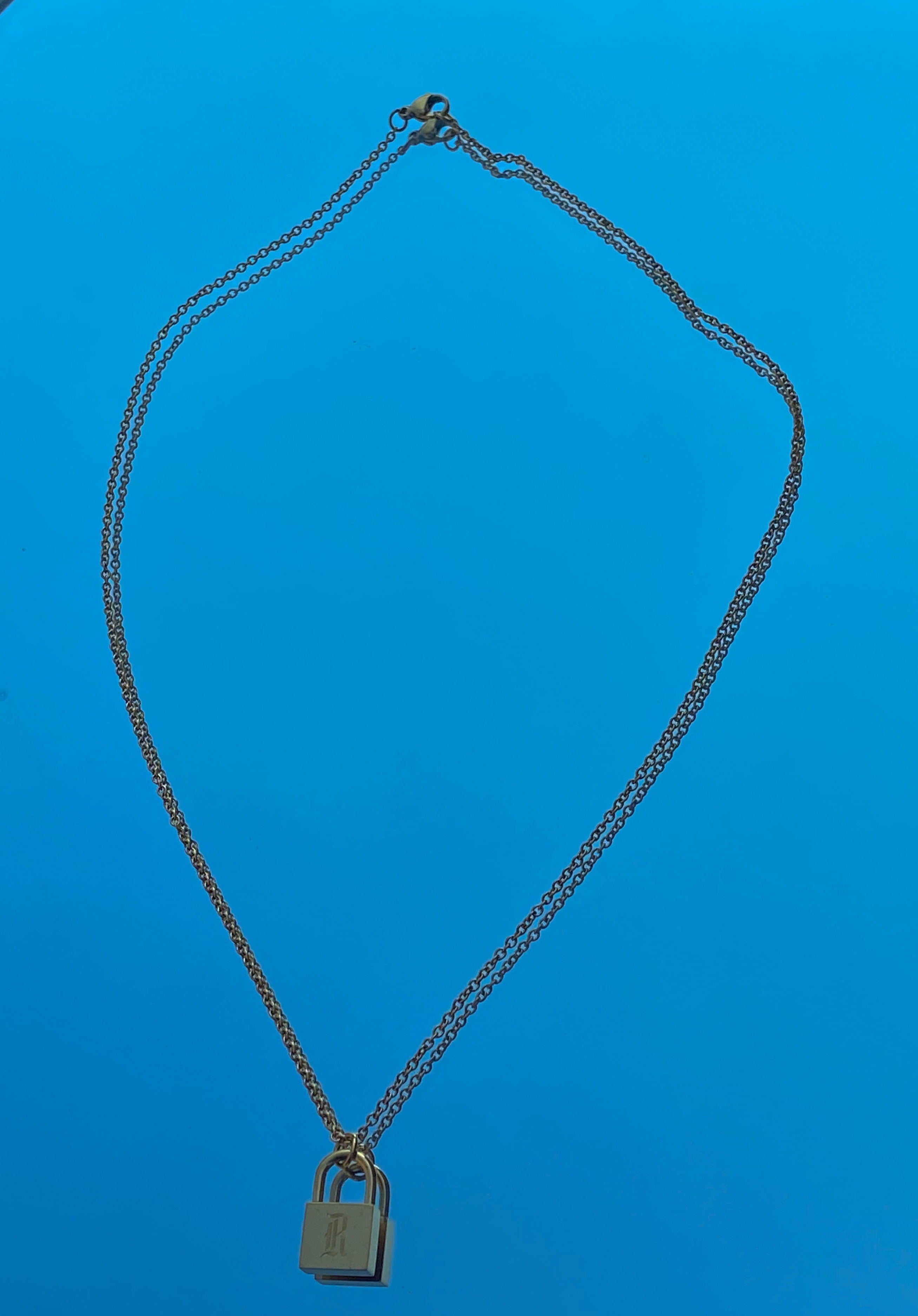 R Letter Locket Necklace