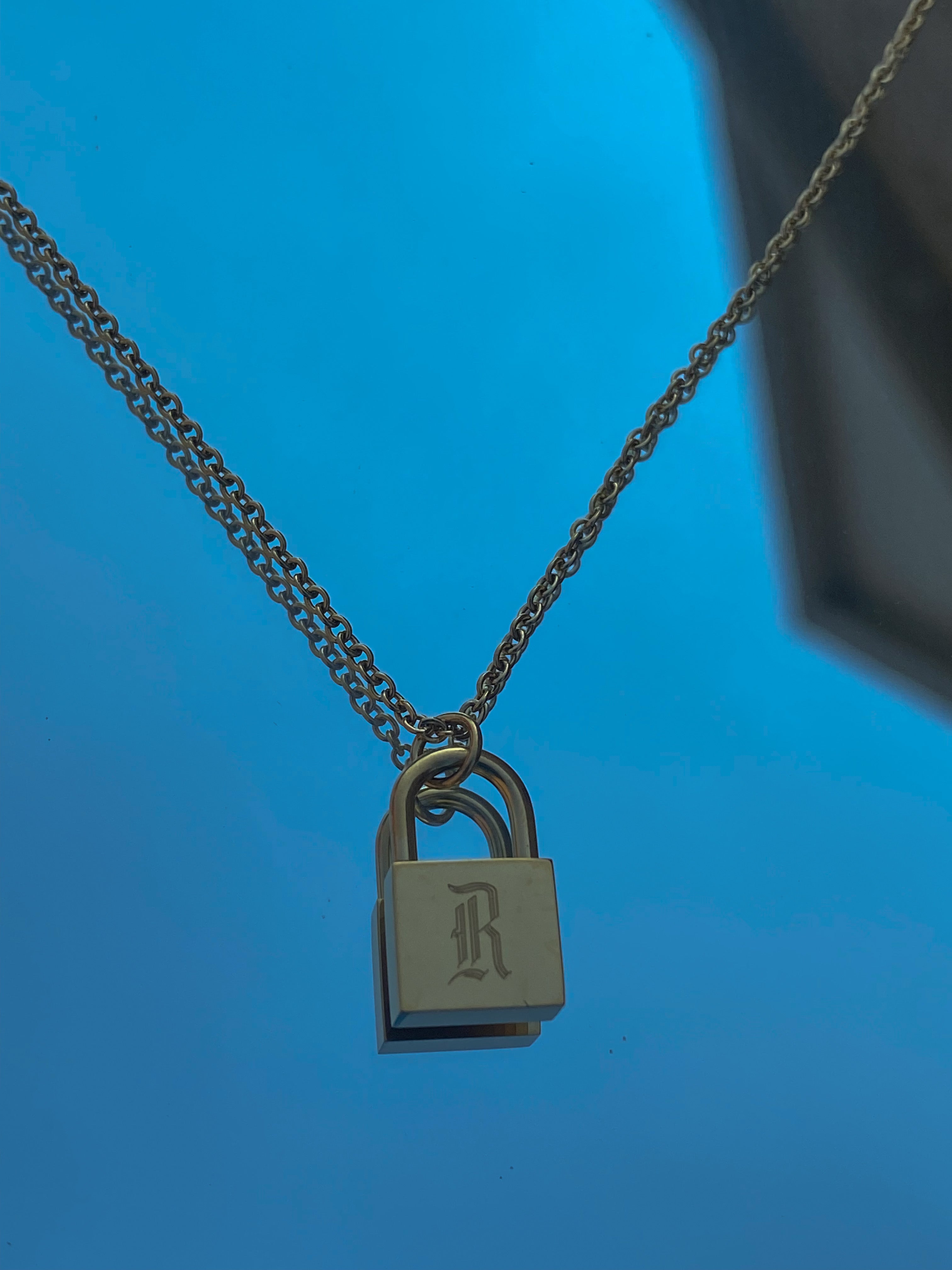 R Letter Locket Necklace