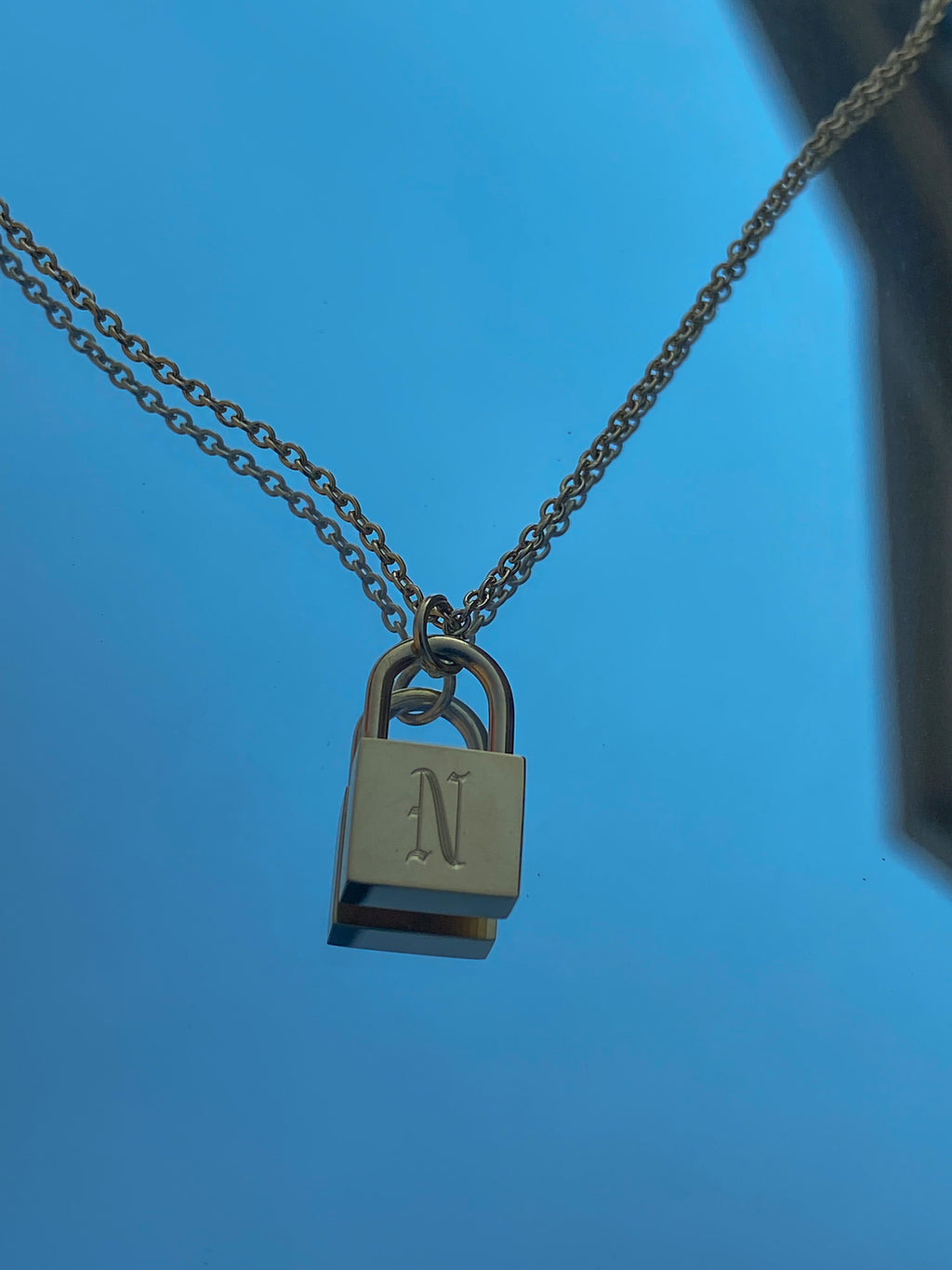N Letter Locket Necklace