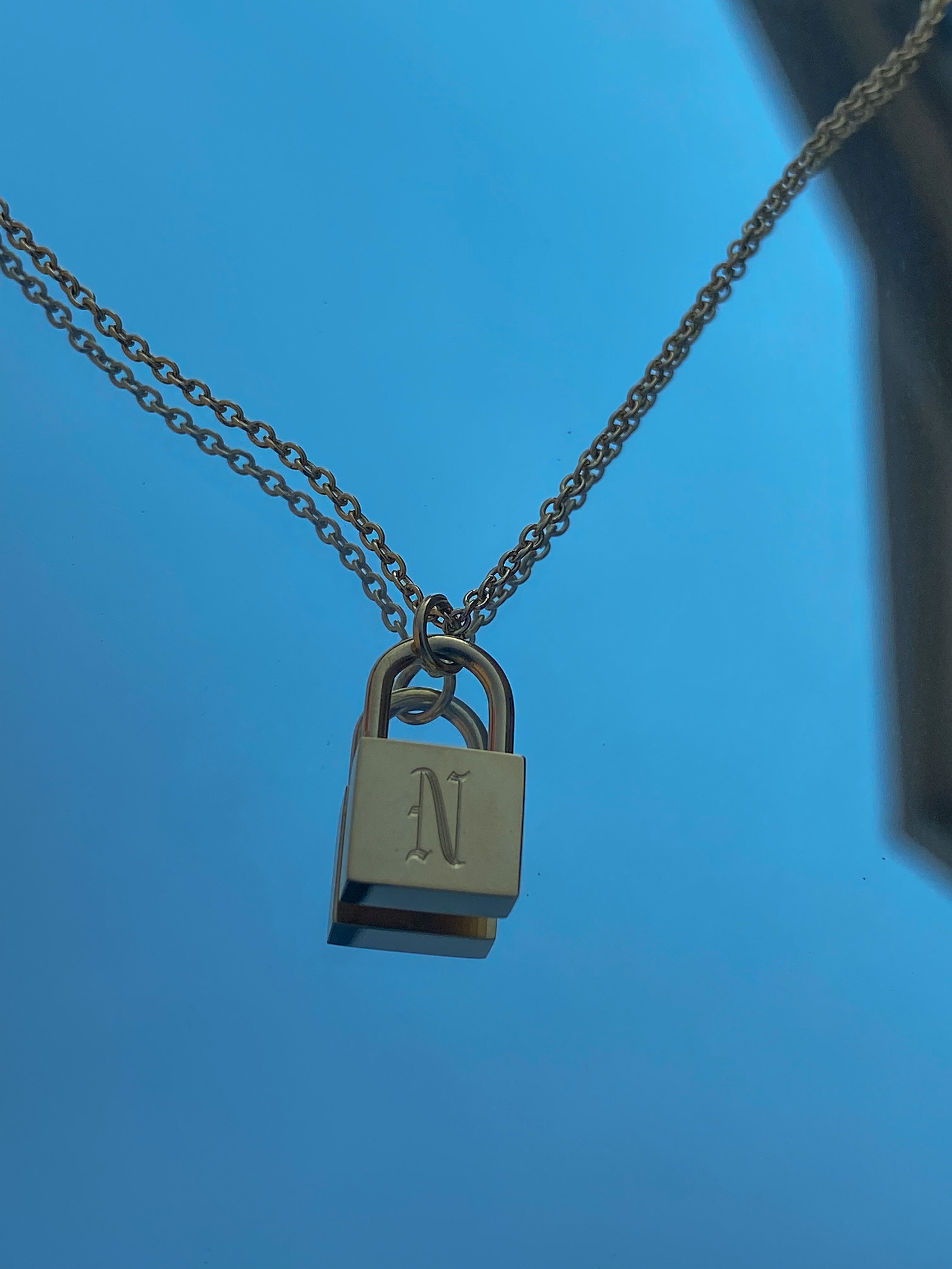 N Letter Locket Necklace