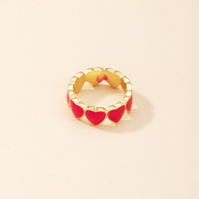 Lava Heart Pattern Ring