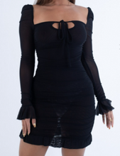 Load image into Gallery viewer, Selena Sheer Mesh Dress (BLACK)

