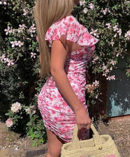 Load image into Gallery viewer, Cassia Floral Mini Dress (PINK/WHITE)
